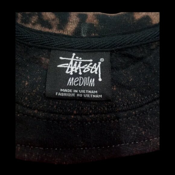 Stussy vintage reworked embroidered unisex sweatshirt size M - Picture 2 of 3